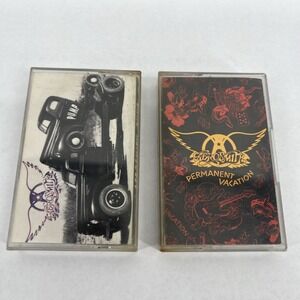 Aerosmith Pump & Permanent Vacation Cassette Tapes Lot Of 2